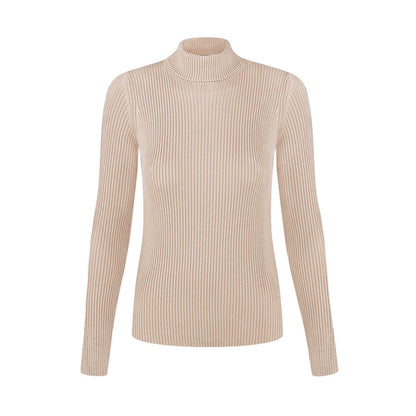 Elegant Slim-Fit Ribbed Turtleneck Sweater